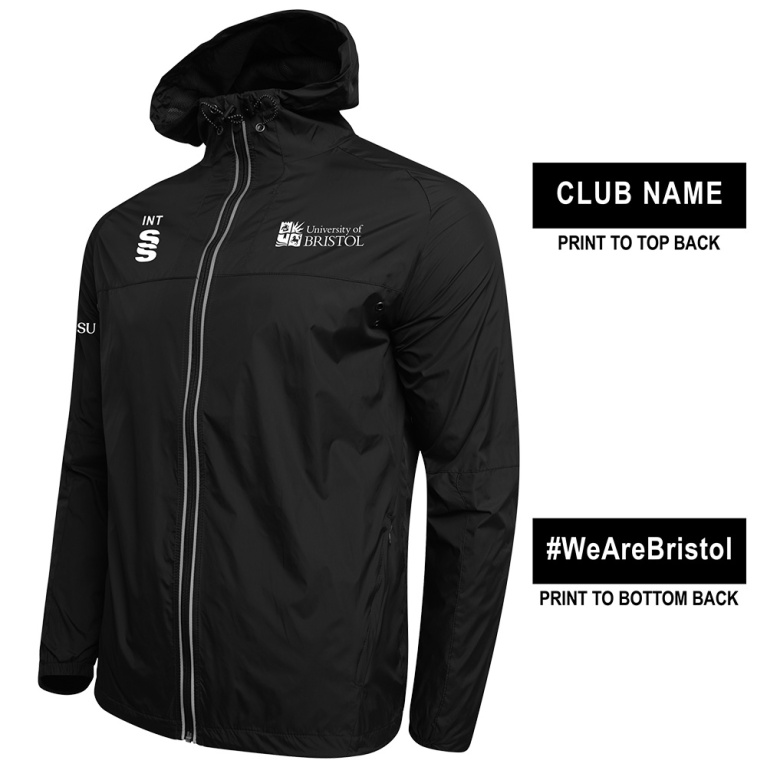 University of Bristol - Dual Full Zip Training Jacket - Black - Unisex Fit