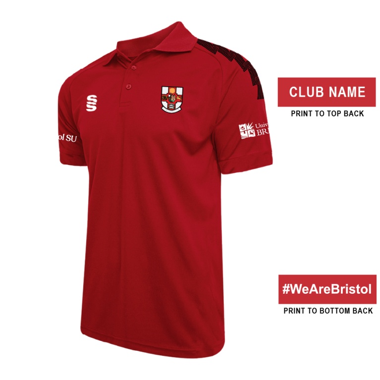 Dual Solid Colour Polo : Red