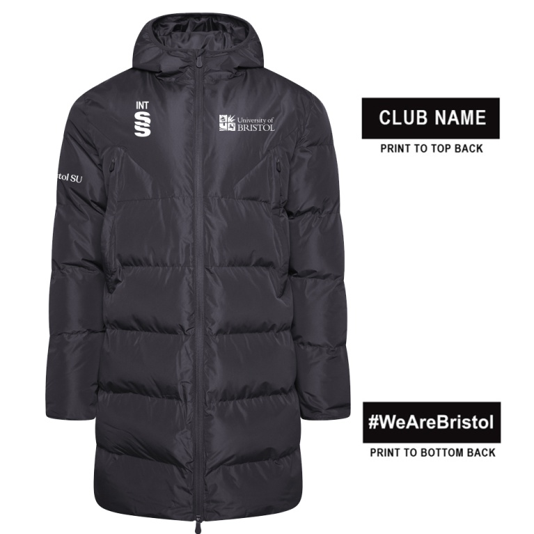 University of Bristol - Active Long Padded Jacket - Unisex Fit
