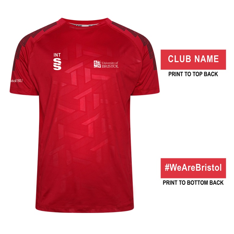 University of Bristol - Impact T-Shirt - Red - Unisex Fit