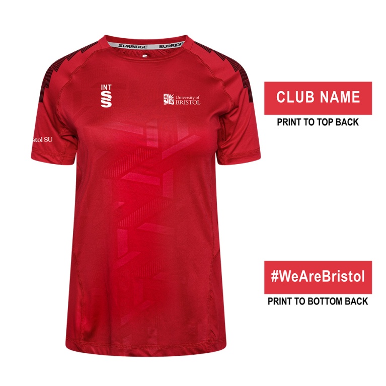 University of Bristol - Impact T-Shirt - Red - Women's Fit
