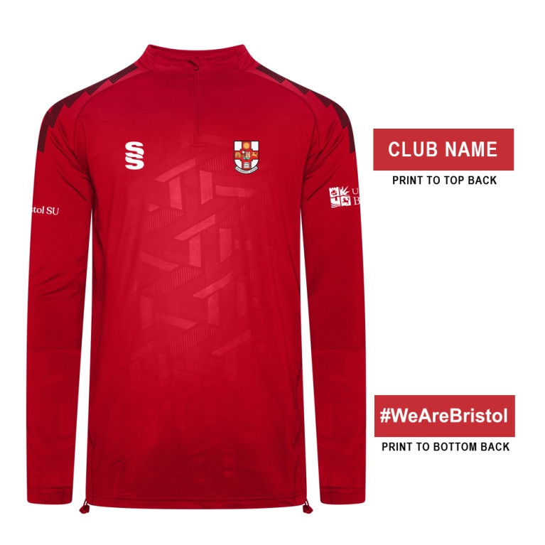 Impact 1/4 Zip Performance Top : Red